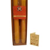10" Natural Honey Scented 100% Pure Beeswax Taper Candles