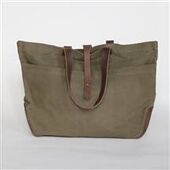 Large Canvas Tote Bag - Olive Green or Stone