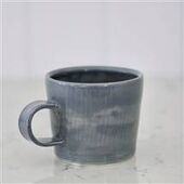 Pottery Mugs - Grey - Handmade on Wheel