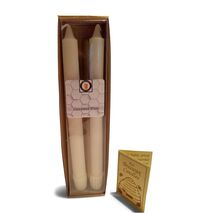 Unscented 100% Pure White Beeswax 10" Colonial Taper Candle Pair