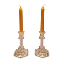 6" Natural Honey Scented 100% Pure Beeswax Taper Candles
