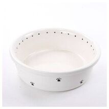 Ceramic Dog Bowls - Large - White USA