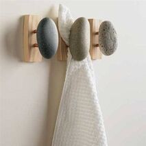 Bathroom Towel Hooks - Sea Stones - cherry