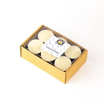 White Unscented 100% Beeswax Tealights Candles 12 Piece