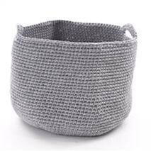 Make Your Own Gift Basket - Organic Handknit Basket - Grey