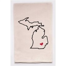 Housewarming Gifts - Tea Towels by State - Choose Your State! - Michigan