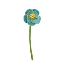 Fair Trade Wool Felted Poppy Flower - Blue