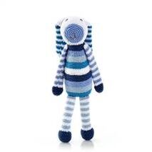 Organic Baby Toy - Hand Knit Bunny Rattle