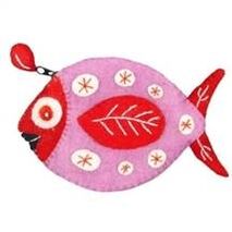 Handmade Accessories - Felt Coin Purse - Fun Fish