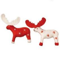 Fair Trade Ornaments - Red Moose
