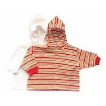 Organic Baby Jacket - Red Stripe - 24 Months