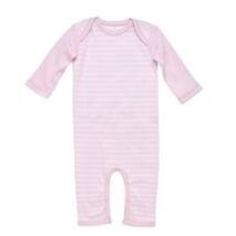 Organic Baby Clothes Romper - Pink Stripe 3-6 months