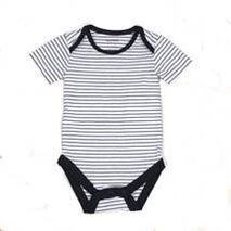 Organic Baby Body Suit - Blue Stripe, 3-6m