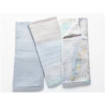 Organic Muslin Swaddle Blankets - Sold Individually or as Sets - Cool Stripe