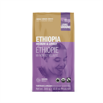 Level Ground Trading, Direct Fair Trade, Ethiopia Medium Roast Coffee, 454 grams
