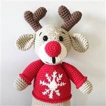 Reindeer Stuffed Animal - Organic, Handmade