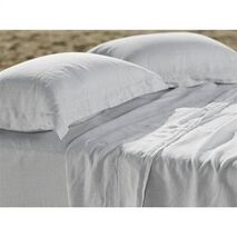 Relaxed  Linen Sheet Set - Assorted Colors and Sizes - Linen Twin Set - Fog