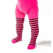 Organic Tights - Pink and Chocolate - 2-4Y