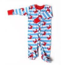 Organic Footed Pajamas - Nautical - 12 months