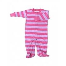 Organic Footed Pajamas - Pink Stripe - 18 Months