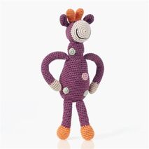 Organic Baby Toys - Giraffe Purple