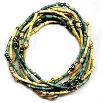 ZuluGrass - Yellow Green Colorblocking - 2 Single Strands on Hangtag