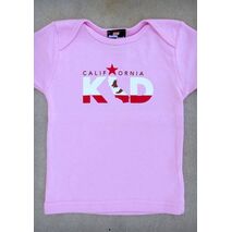 CALIFORNIA KID – CALIFORNIA BABY GIRL CORAL, PINK & BLACK ONEPIECE & T-SHIRT