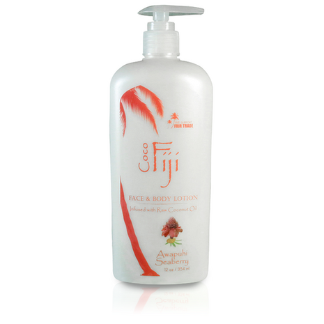 Organic Fiji - Face & Body Lotion - Infused with Raw coconut Oil - 12 oz.