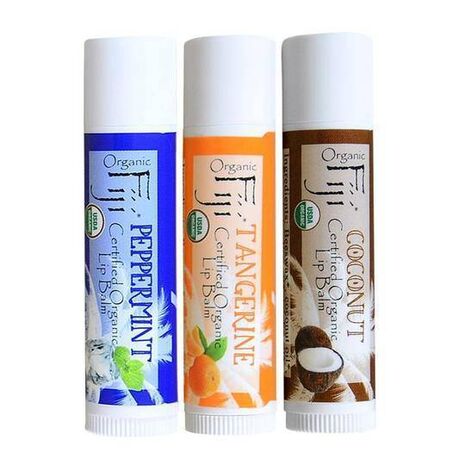 Organic Fiji - USDA Certified Coconut Oil Lip Balm (3 Pack)