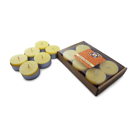 Natural Honey Scented 100% Beeswax Tealights Candles 12 Piece