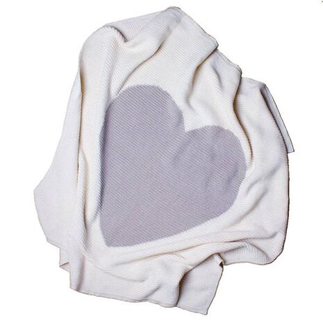 Baby Blanket with Heart - Peruvian Cotton