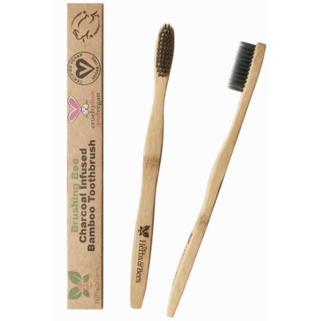 Herbs & Bees - BRUSHING BEE ACTIVATED CHARCOAL TOOTHBRUSH