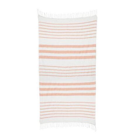 Cotton Beach Towels - Dusty Pink Stripes