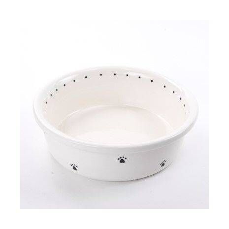 Ceramic Dog Bowls - Large - White USA
