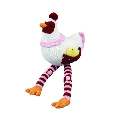 Chicken Stuffed Animal - Handknit