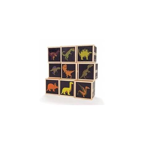 Made in the USA Wooden Blocks - Dinosaurs