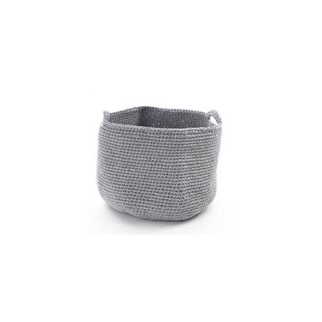 Make Your Own Gift Basket - Organic Handknit Basket - Grey