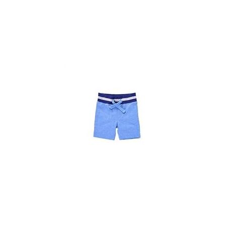 Organic Baby Varsity Shorts - 0-3 months - Blue Heather