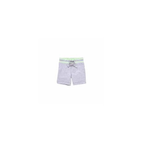 Organic Baby Varsity Shorts - 12-18 months - Heather Grey