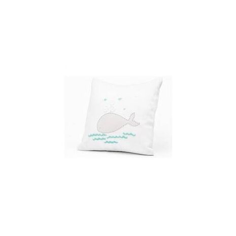 Hand Embroidered Pillow Case - Whale