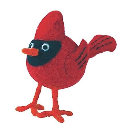 Fair Trade Felted Cardinal Ornament