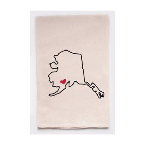 Housewarming Gifts - Tea Towels by State - Choose Your State! - Alaska