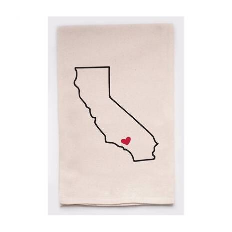 Housewarming Gifts - Tea Towels by State - Choose Your State! - California