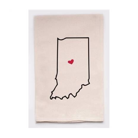 Housewarming Gifts - Tea Towels by State - Choose Your State! - Indiana
