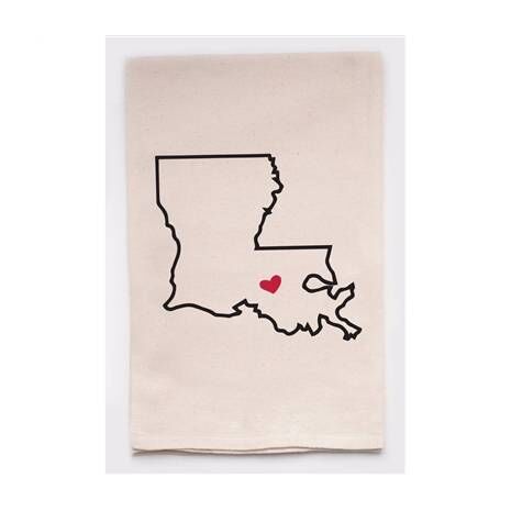 Housewarming Gifts - Tea Towels by State - Choose Your State! - Louisiana