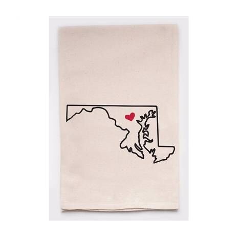 Housewarming Gifts - Tea Towels by State - Choose Your State! - Maryland