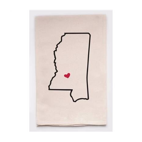 Housewarming Gifts - Tea Towels by State - Choose Your State! - Mississippi