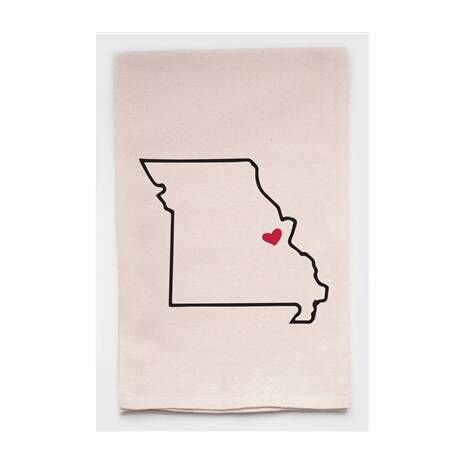 Housewarming Gifts - Tea Towels by State - Choose Your State! - Missouri