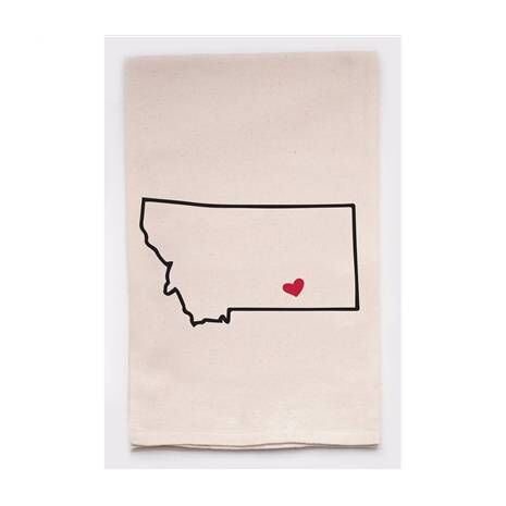 Housewarming Gifts - Tea Towels by State - Choose Your State! - Montana