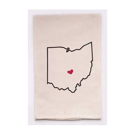 Housewarming Gifts - Tea Towels by State - Choose Your State! - Ohio